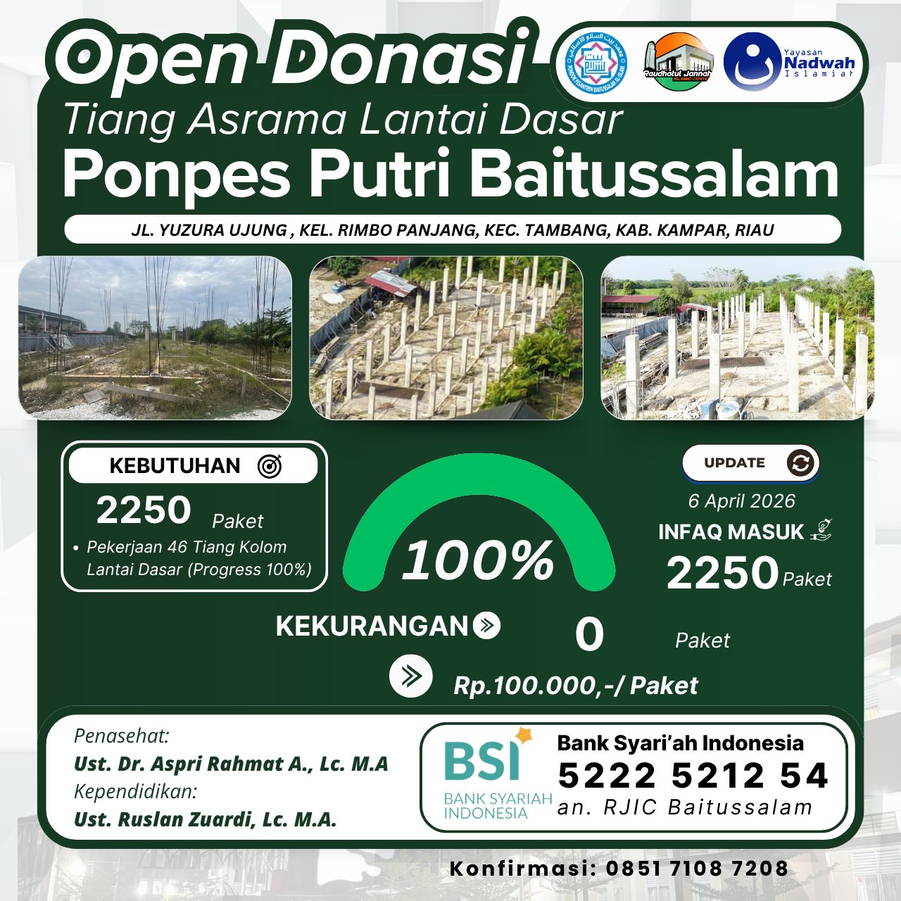 Flyer Donasi Ponpes Baitussalam (Sudah Terpenuhi)