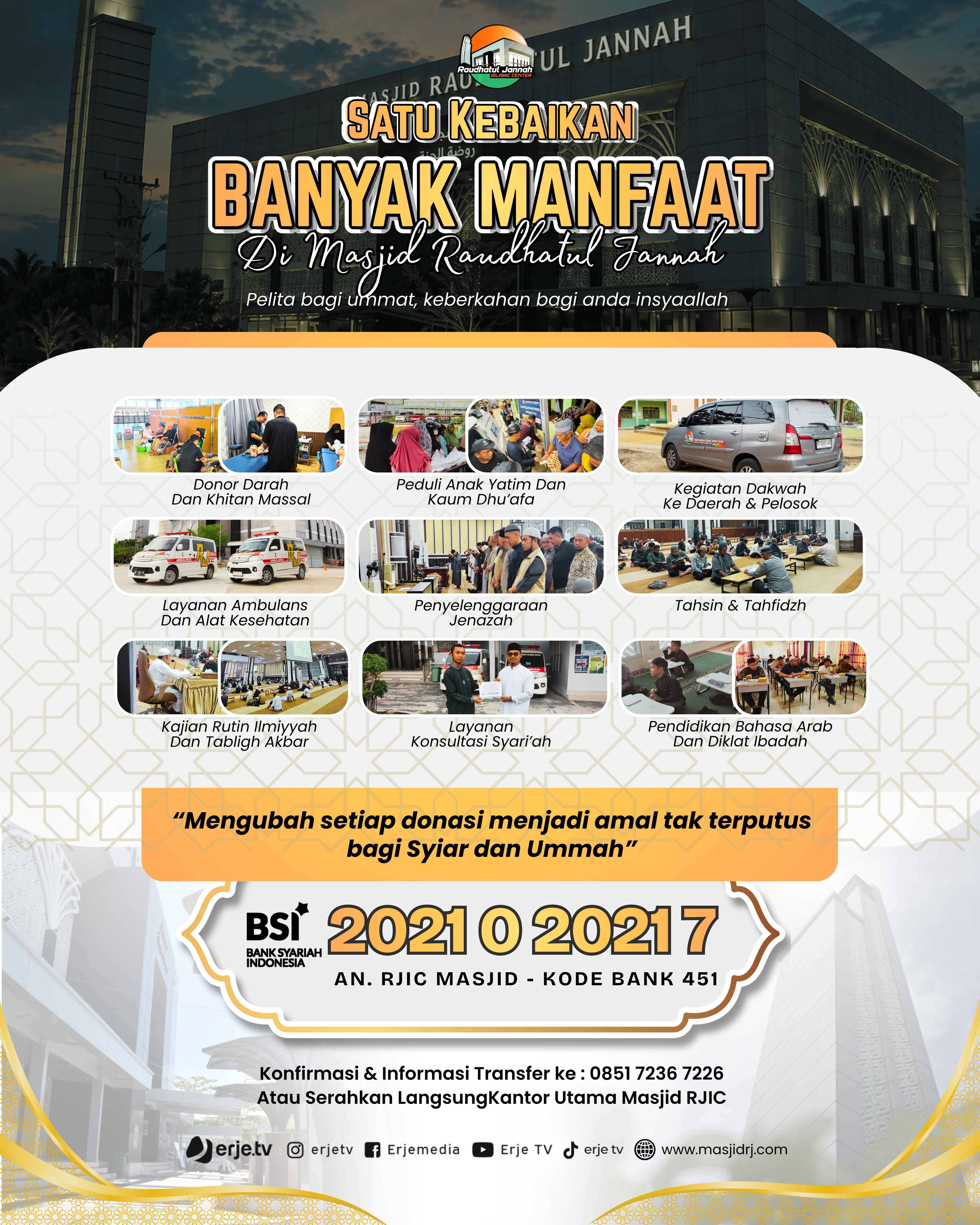 Flyer Donasi Operasional Masjid RJIC Per Bulan