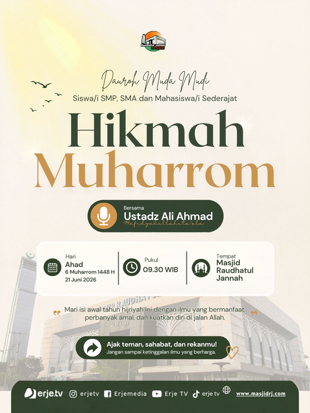 DAUROH - Ustadz Ali Ahmad - Tema: Hikmah Muharrom